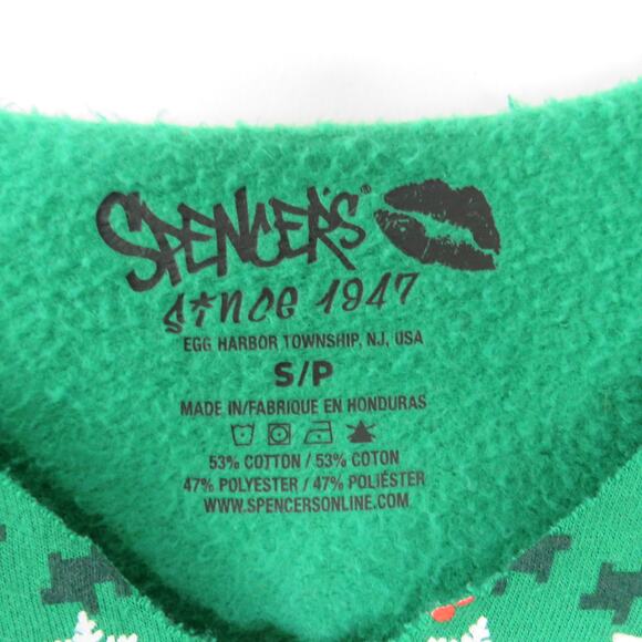 Spencer's Green Let's Get Holly Jolly Hammered Ugly Christmas Sweatshirt Small - Picture 6 of 8